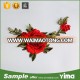 Wholesale custom large beautiful iron on embroidery flower patches roes applique