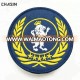 Custom round stick on sport team logo embroidered patches for garment